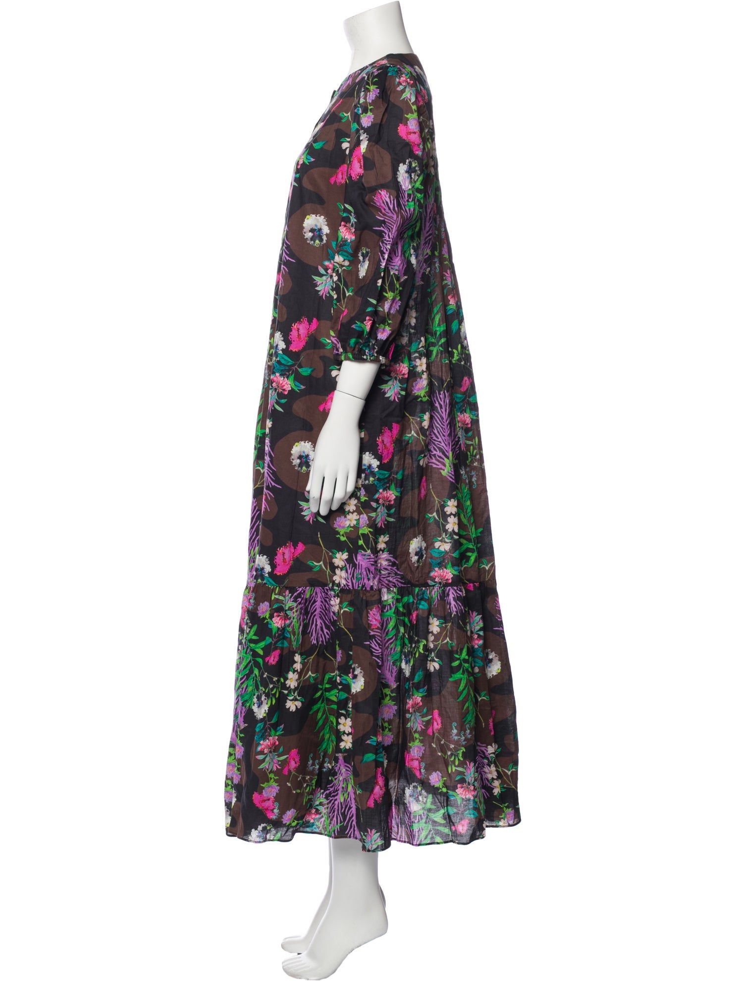Cynthia Rowley Floral Print Long Dress